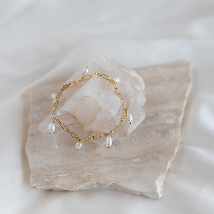 Ivy Teardrop Pearl armband