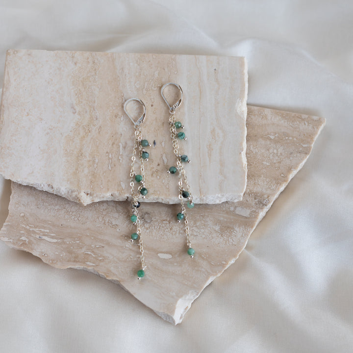 Emerald Waterfall Earrings