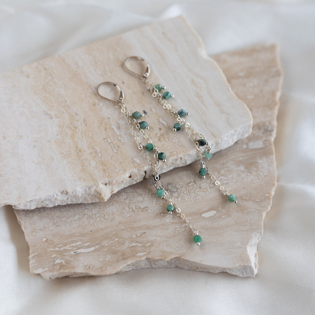 Emerald Waterfall Earrings