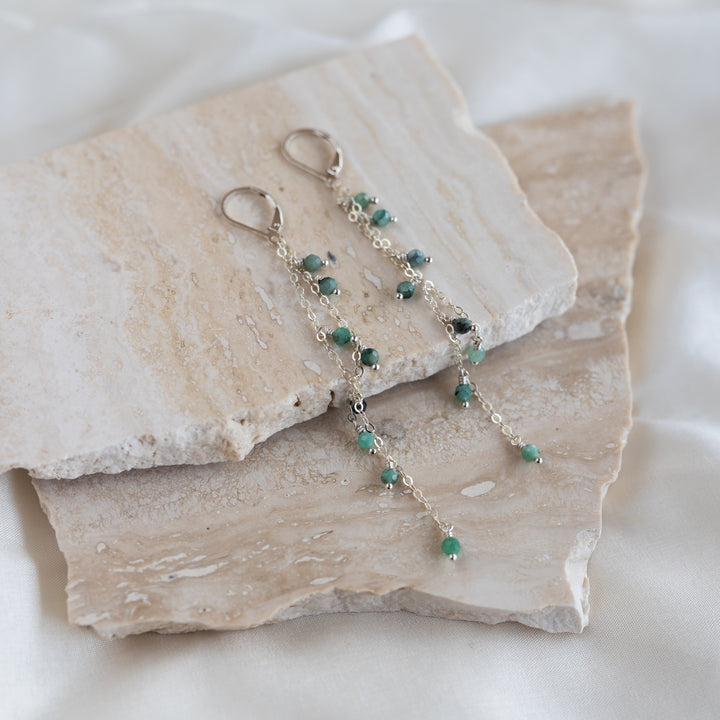 Emerald Waterfall Earrings