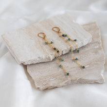 Load image into Gallery viewer, Emerald Waterfall Earrings