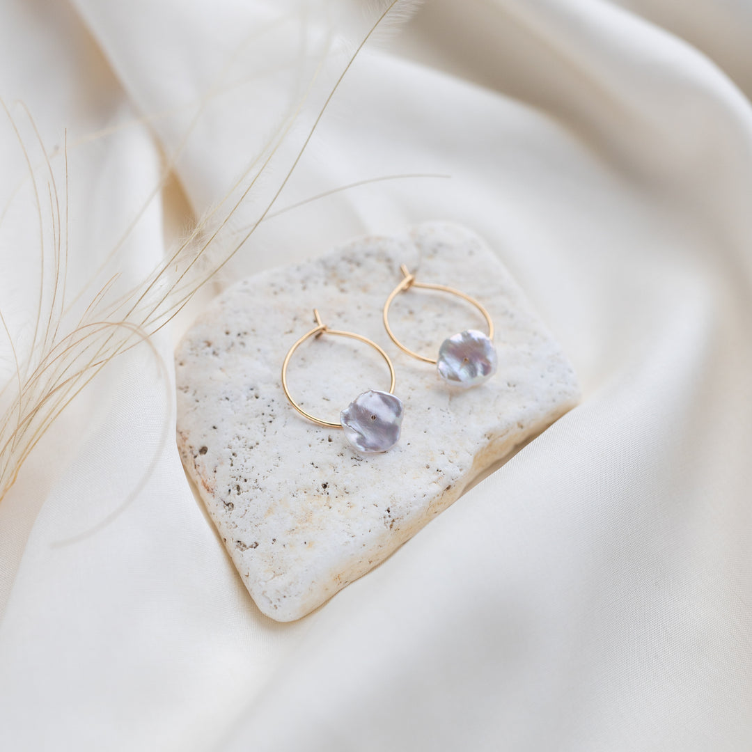 Petal Pearl Hoops
