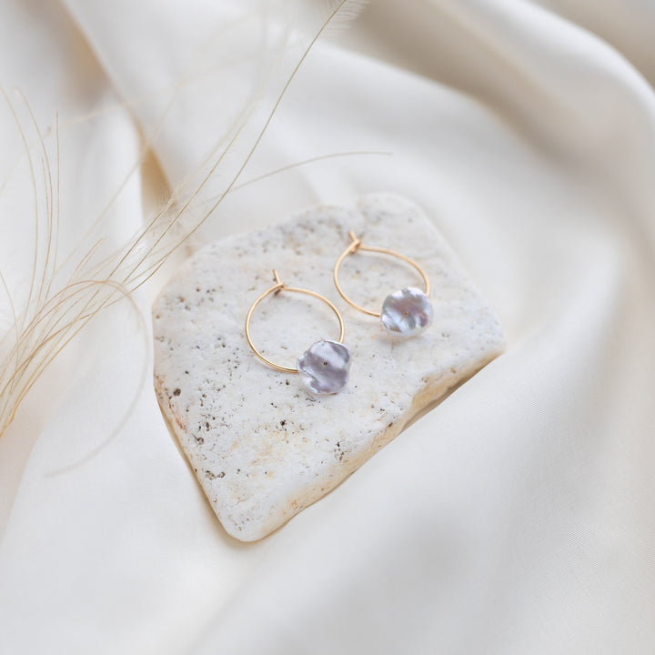 Petal Pearl Hoops