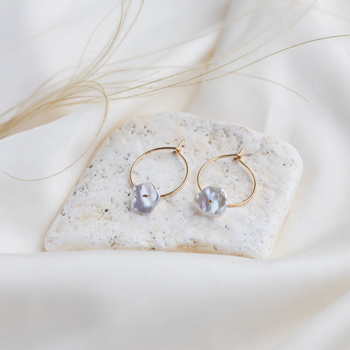 Petal Pearl Hoops