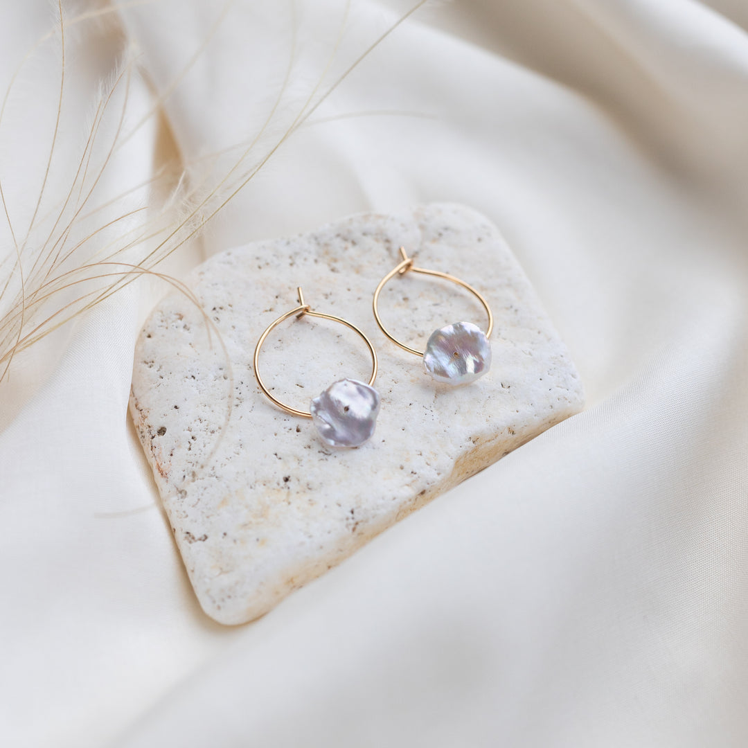 Petal Pearl Hoops