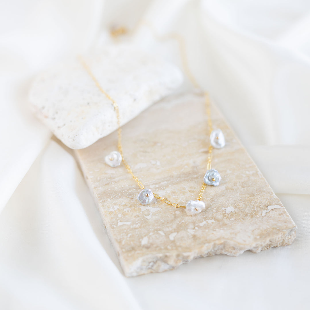 Petal Pearl Necklace