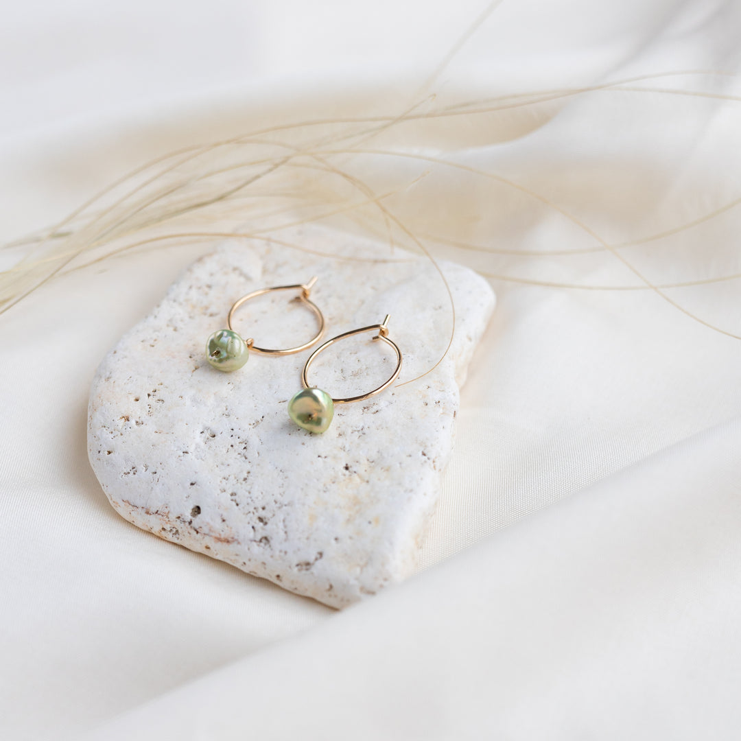 Petite Blossom Pearl Hoops
