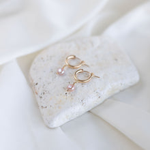 Load image into Gallery viewer, Pink Lily Pearl Huggies
