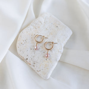 Pink Lily Pearl Huggies