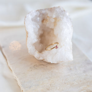 Pink Spinel Ring, size 53 EU