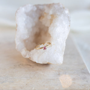 Pink Spinel Ring, size 53 EU