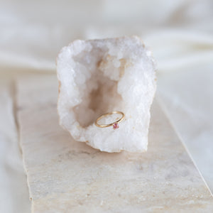 Pink Spinel Ring, size 53 EU