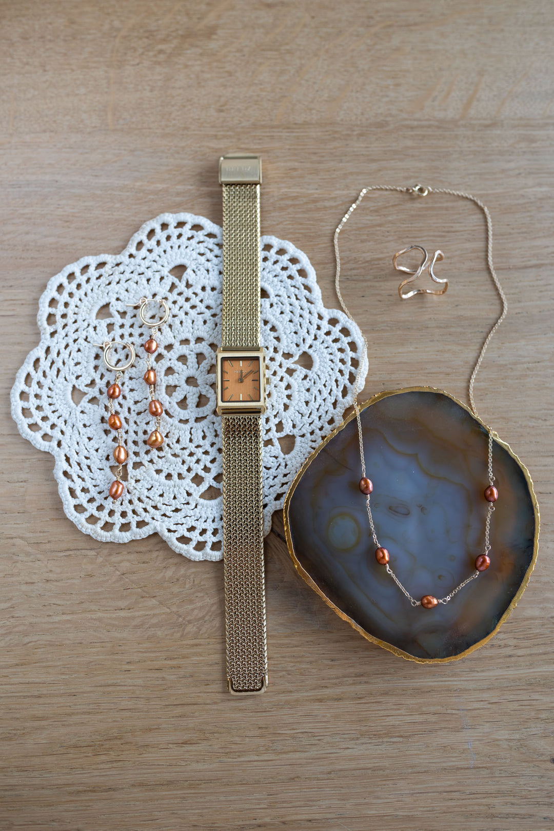 Breda - Virgil Watch Small, Gold/Ochre