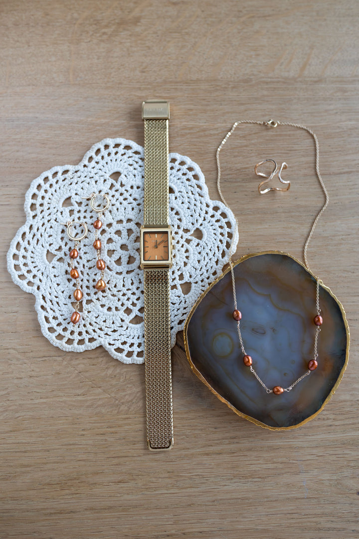Breda - Virgil Watch Small, Gold/Ochre