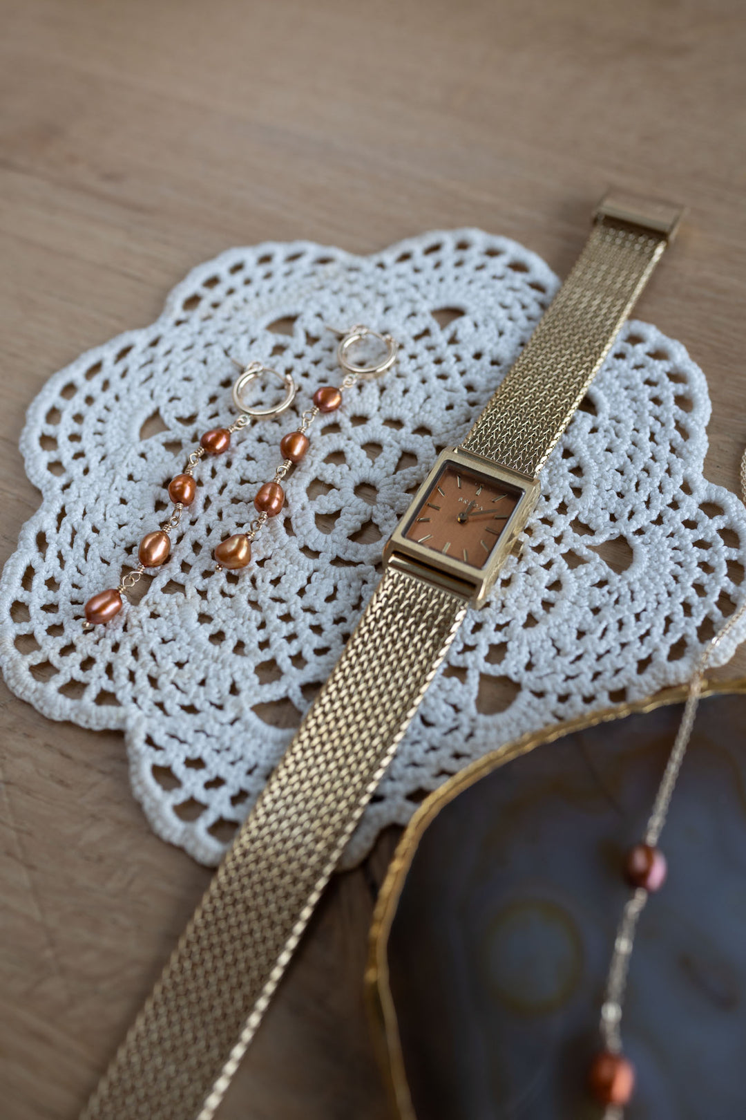 Breda - Virgil Watch Small, Gold/Ochre