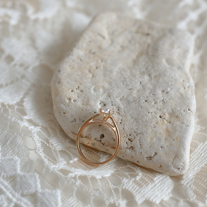 Teardrop Moissanite Ring, Size 54