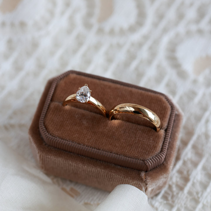 Teardrop Moissanite Ring, Size 54