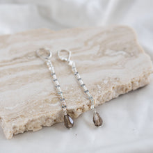 Load image into Gallery viewer, Silver Sunburst Drop Earrings