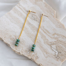 Load image into Gallery viewer, Teal Drop Earrings