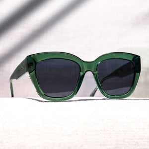 Ava Sunglasses, Emerald Green