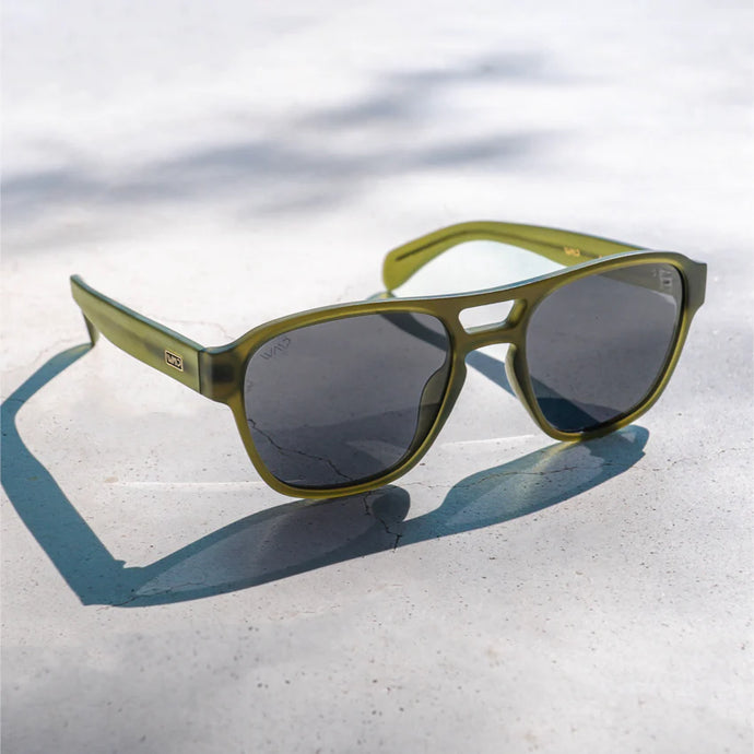 Axel Sunglasses, Frosted Olive Green