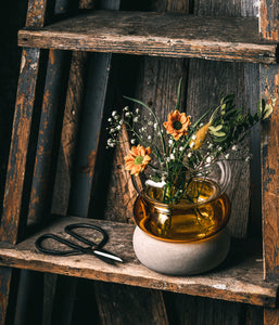 Bagel Vase, Amber