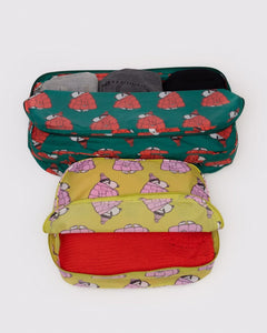 BAGGU Large Packing Cube Set, Puffer Snoopy