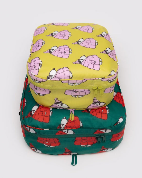 BAGGU Large Packing Cube Set, Puffer Snoopy