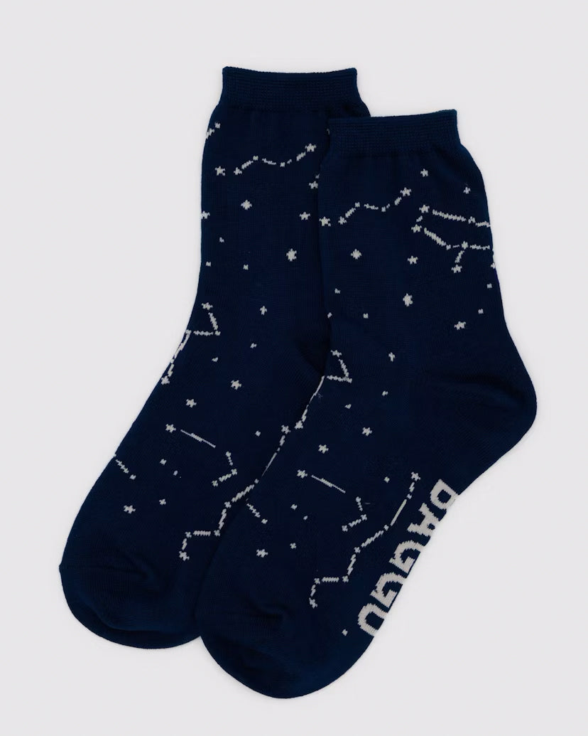 BAGGU Crew Socks, Constellation Midnight