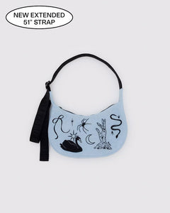 BAGGU Small Crescent Bag, Embroidered Ballet Icons