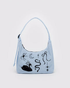 BAGGU Mini Shoulder Bag, Embroidered Ballet Icons