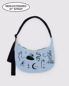 BAGGU Crescent Bag, Embroidered Ballet Icons