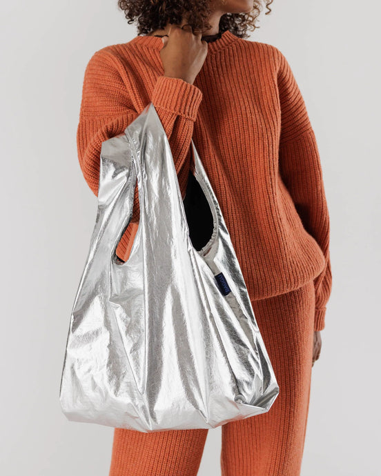 BAGGU Metallic Silver