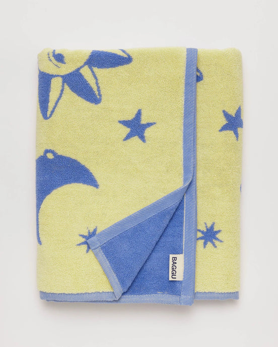 BAGGU Bath Towel, Sun & Moon