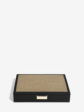 Hlaða mynd inn í gallerískoðara, Stackers Black Raffia Jewellery Box Lid