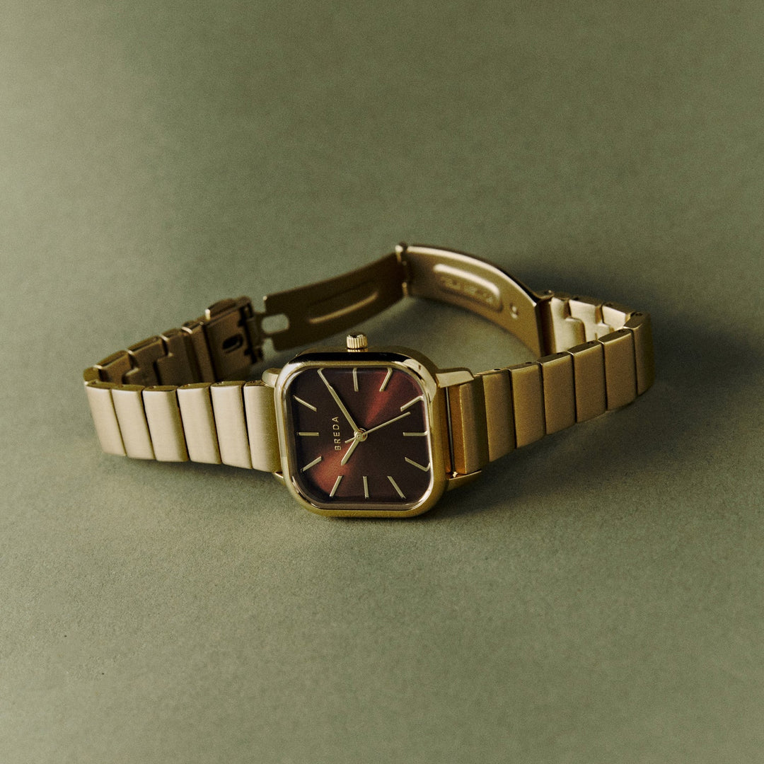 Breda - Esther Watch, Gold/Espresso