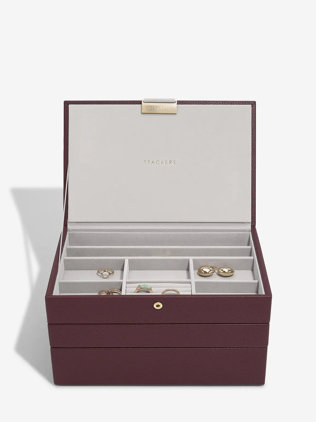 Stackers Burgundy Classic Jewellery Box