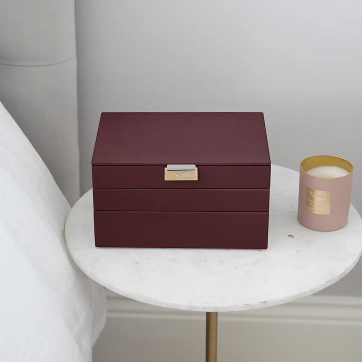 Stackers Burgundy Classic Jewellery Box