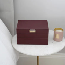 Load image into Gallery viewer, Stackers Burgundy Classic Jewellery Box