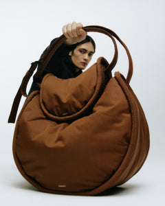 Sandqvist CURVE Large Half Moon Bag, Dark Taupe