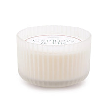 Hlaða mynd inn í gallerískoðara, Cypress &amp; Fir - Large 3 Wick White Frosted Glass