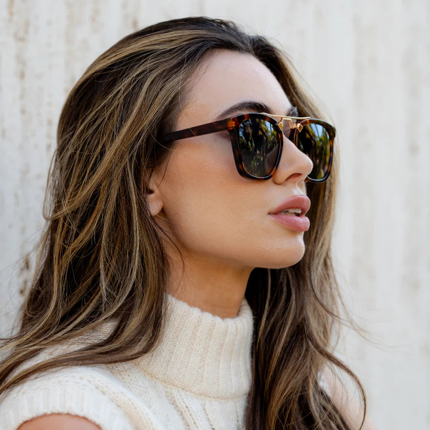 Demi Sunglasses, Whiskey Brown Tortoise