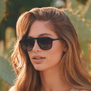 Emerson Sunglasses, Black Beige Tortoise