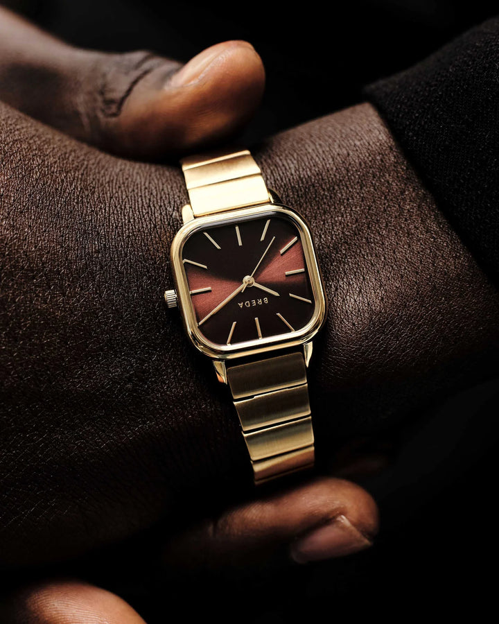 Breda - Esther Watch, Gold/Espresso