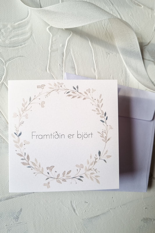 Watercolour Card, Framtíðin Er Björt