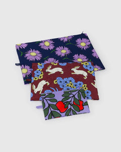 BAGGU Go Pouch Set, Night Orchard