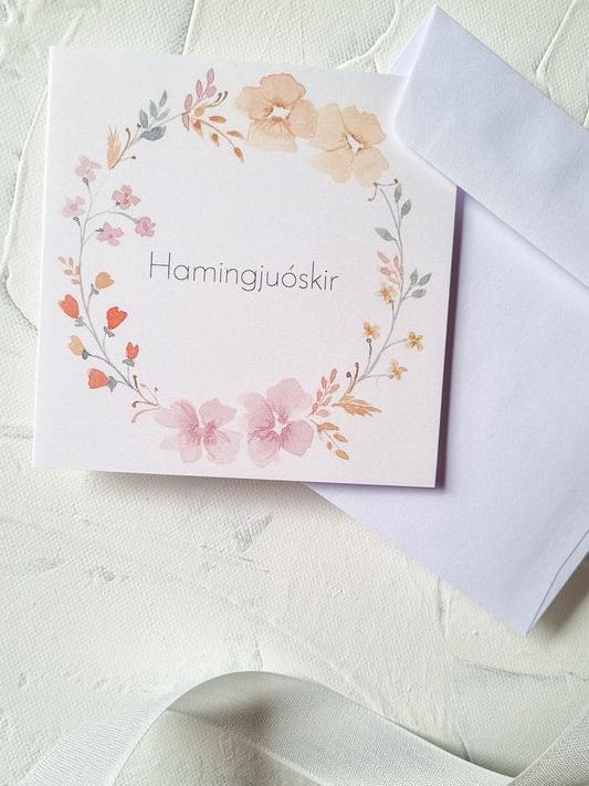 Watercolour Card, Hamingjuóskir