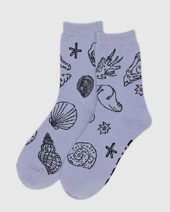 BAGGU Crew Socks, Shells Light Blue