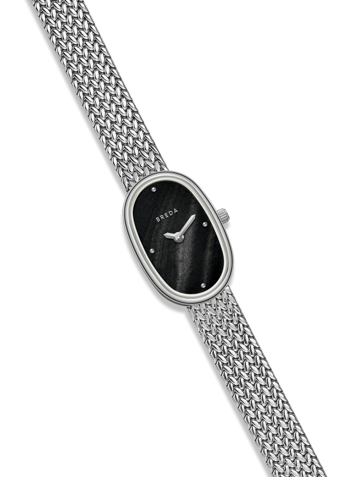 Breda - Jane Mini Watch, Tethered Silver &amp; Black