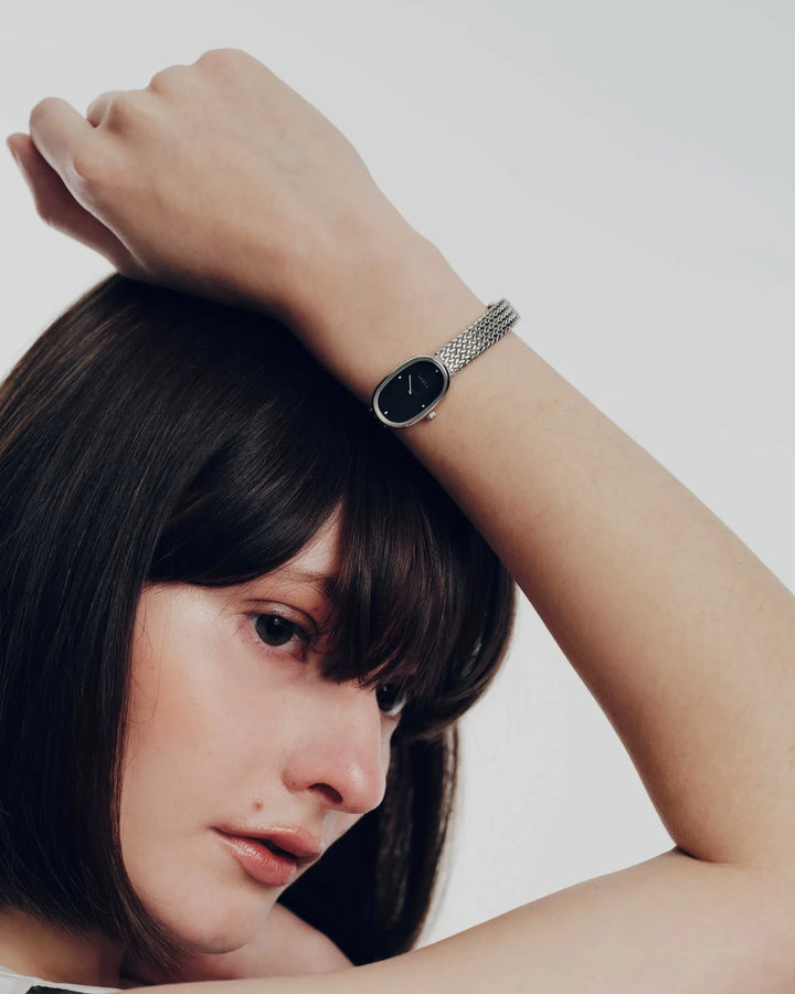 Breda - Jane Mini Watch, Tethered Silver &amp; Black